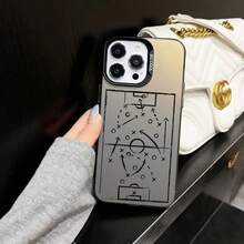 Case For IPhone 17 16 15 14 Pro Max Plus 13 Mini 12 11 Pro Max Cases Football Basketball Tactical Board Pattern Laser Covers - CH-Black ZQZS 1 - 查看 1