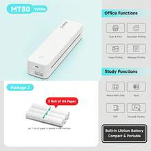 ORICO A4 Portable Thermal Paper Printer - Built-In Battery, Compatible With 216MM-56MM Width Paper, Inkless, Lightweight And Mini, Suitable For Home, Office, And Travel - White - View 16