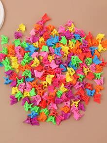 80pcs Cute Mini Colorful Butterfly Hair Clips, Suitable For Girls, Perfect As Back To School Season Gift - 彩色 - 查看 7