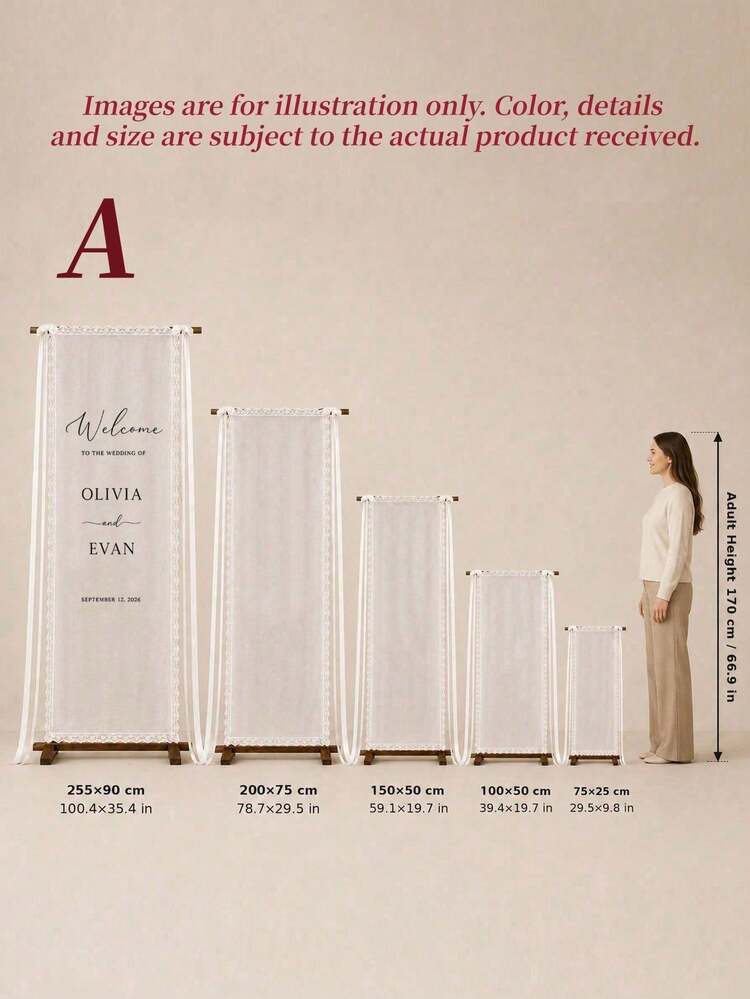 Personalized Wedding Sign-In Backdrop, Bride & Groom Name Custom Guest Message Cloth, Welcome Sign, Reception Decor, Engagement Party, Bridal Shower, Bow Design, Modern Minimalist Decor, Alternative Guest Book, Photo Booth Backdrop - Multicolor - View 19