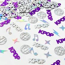 100pcs, K-POP Music Theme Table Confetti, Rainbow Color Musical Notes Silver Glitter Disco Ball Silver Retro Disco Party Decoration Confetti, Suitable For Birthday, Music Festival, Bachelor Party Decoration - View 7