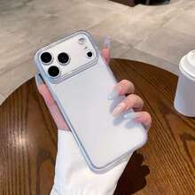1pc Minimalist Transparent Matte Phone Case Compatible With Iphone 16/17 All Series, Apple 15 Shockproof Soft Shell With Instant Large Window Effect - Clear - View 2
