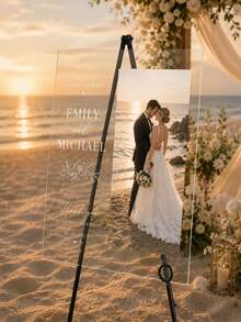 Photo Wedding Welcome Sign, Wedding Rehearsal Sign, Modern Wedding Sign, Acrylic Welcome Sign, Wedding Photo Sign, Welcome To Our Wedding - Multicolor - View 3