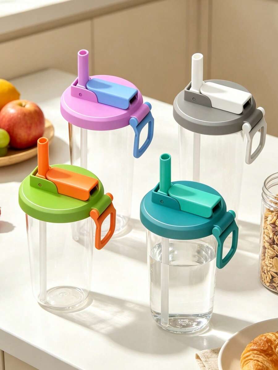 Colorful Soda Can Lid With Straw, Silicone Straw Soda Can Sleeve, Straw Soda Can Lid, Reusable, Suitable For Soda, Beverages, Juice, Sparkling Water And Other Canned Drinks (Please Install According To Steps To Prevent Straw From Falling Off)