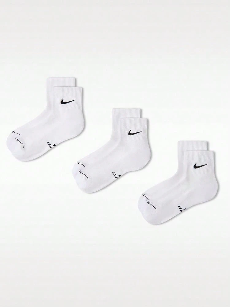 NIKE Everyday Elevated 快乾運動襪 (3雙裝) IH8607-901 - 白色 - 查看 1