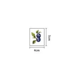 1 pieza Pegatina de tatuaje temporal impermeable y resistente al roce de PVC con patrón realista de arándano, adecuada para uso diario - Multicolor - Ver 5
