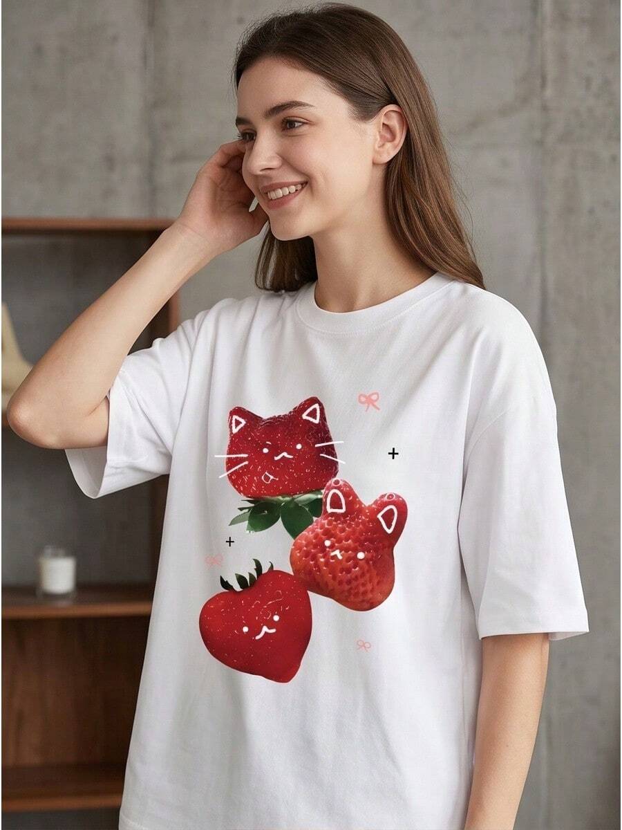 Women T-Shirts - 白色 - 查看 1