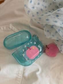 Casing Earphone Apple Pods 4 Pro 3 Generasi ke-3 Warna Pink Gaya Korea, Pelindung Earphone Bluetooth Nirkabel Apple Pods 1/2 Generasi ke-2/ke-3 untuk Wanita - Biru - View 6