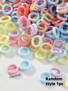1/20/30/50/100pcs Colorful Small Hair Ties, Multi-Piece Set, Y2K Vibrant Colors, Add Cute Charm To Hairstyles, Suitable For Girls And Women Daily Wear, Outings And Parties - Multicolor a - View 10