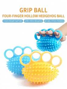 4-Finger Spiky Ball For Hand Exercise, Stress Relief, And Training - Multicolor - View 10