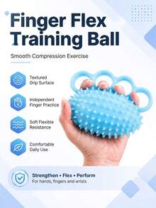 4-Finger Spiky Ball For Hand Exercise, Stress Relief, And Training - Multicolor - View 8