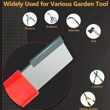 Multifunctional 1/3/5pcs Knife Maintenance Tool Set, Curved Non-Slip Red Handle Stainless Steel Sharpening Rod, Portable Manual Kitchen Knife Blade Sharpening Steel Rod, Suitable For Chef Knife, Butcher Knife, Fruit Knife Blade Polishing - Multicolor - View 4