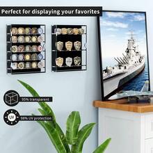 5 Layer Coin Display Box, Round Badge Case With Removable Shelves & Magnetic Door For 40mm Coins, Collection Storage Gift Idea - A - View 7