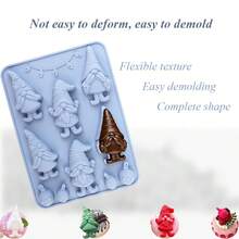 Christmas Themed Silicone Cake Baking Molds, Including Gingerbread Man, Christmas Tree, Snowman, Christmas Gnome And Other Shapes, Silicone, Non-Stick And Easy Release, Silicone, Can Make Cupcakes, Chocolate, Cake Decorations And More, Holiday Baking Tools, Beginner DIY - Multicolor - View 6