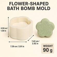 4 Shapes Bath Bomb Mold 3D Heart Flower Round Disc Sphere Shampoo Press Bar Mold DIY Solid Plastic Handmade Soap Mould Round Ball Shaped Shampoo Soap Mold Soap Making - Bath Bomb Mold - View 8
