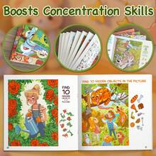 4 Book Look And Find Activity Set For Kids Hidden Object Picture Puzzles With Animal Theme Everyday Life Scenes And Museum Adventures Focus Concentration Observation Training Preschool Learning Travel Quiet Time Gift - Look and Find - View 9