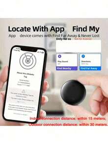 Pet Cat Collar Set, Includes Collar, Locator And Silicone Protective Case, GPS Smart Anti-Lost Locator - Real-Time Tracking, No Installation Required, Compatible With IOS Devices Only - Black - View 4