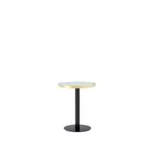 Modern Round Side Table With A Gold Stainless Steel Frame, Marble-Effect Top For Living Room, Luxury Side Table With A Sturdy Base. - White + MDF - 查看 3