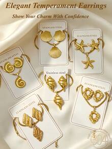 18pcs/6sets.9Pcs/3sets Gold Stainless Steel Necklace, INS Sweet Minimalist Collarbone Chain, Niche Design, Suitable For Daily Wear And Gifting, Suitable For Daily Wear, Also Perfectly Showcases Your Unique Personal Style. Suitable For Daily, Dating, Party Wear, Perfect Gift For Girlfriend, Mom On Valentine's Day, Thanksgiving - Gold Suit - View 9