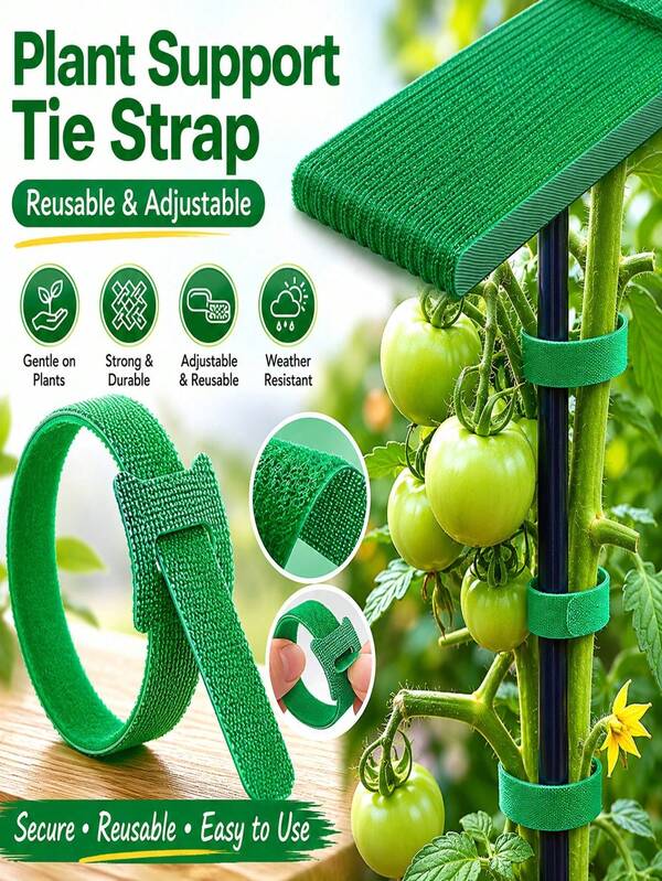 200/100 buah Pengikat Tanaman Anti Selip, Tali Tanaman, Pengikat Kait dan Loop, Pengikat Karangan Bunga Liburan, Pengikat Taman yang Dapat Diatur (Dengan Pengikat Kait dan Loop), Pengikat Penyimpanan Kawat Logam dan Kabel Data Perekat Diri, Cocok untuk Tanaman Merambat, Penopang dan Penggunaan Berkebun, serta Alat Perawatan Berkebun