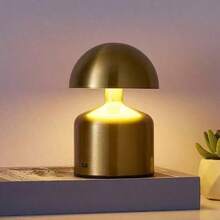 1pc Mushroom LED Table Lamp, Gold, Silver, Black Wireless Rechargeable Mushroom Night Light, Touch Control, Portable Bedside Lamp, Suitable For Bedroom, Living Room, Home Decor And Gift - Multicolor - View 13