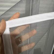 Malla Mosquitera Autoadhesiva Invisible para Ventanas, Malla Transpirable Resistente a Desgarros, Instalación DIY sin Herramientas, Barrera Física Removible y Lavable contra Mosquitos, Moscas e Insectos Comunes de Verano para Ventanas del Hogar - Hilo gris con bordes blancos - Ver 8