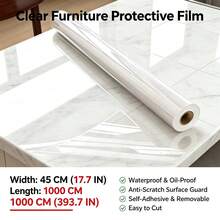 1pc Self-Adhesive Transparent Wall Protective Film, Kitchen Anti-Oil Sticker - Clear - View 16