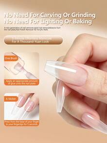 YBJK 2PCS 10ml Nail Glue And Remover Set, Super Strong Hold Press On Nail Adhesive, No UV Lamp No Damage, Lasts 30 Days - 2pcs - View 2