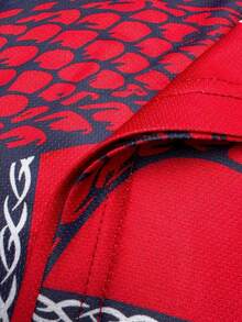 Personalized Custom Norwegian Style Men's Football Jersey, Lightweight Soft Youth Version, Suitable For Match, Training, Casual Wear, Sports Gift, Red - Red - View 7