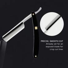 Perlengkapan Perawatan Jenggot Pria dengan Pisau Cukur Lurus, Kuas Cukur, Sisir Jenggot, dan Kotak Penyimpanan, Set Perawatan Profesional, Hadiah untuknya - Sisir jenggot + sikat jenggot - View 3