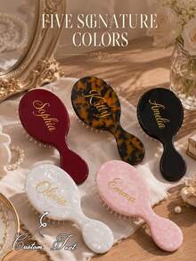 Personalized Engraved Comb, Customized Pocket Comb, Mini Engraved Hairbrush, Name Hairbrush, Bridesmaid Gift, Mini Hair Comb, Gift For Mom, Gift For Her - Multicolor - View 2