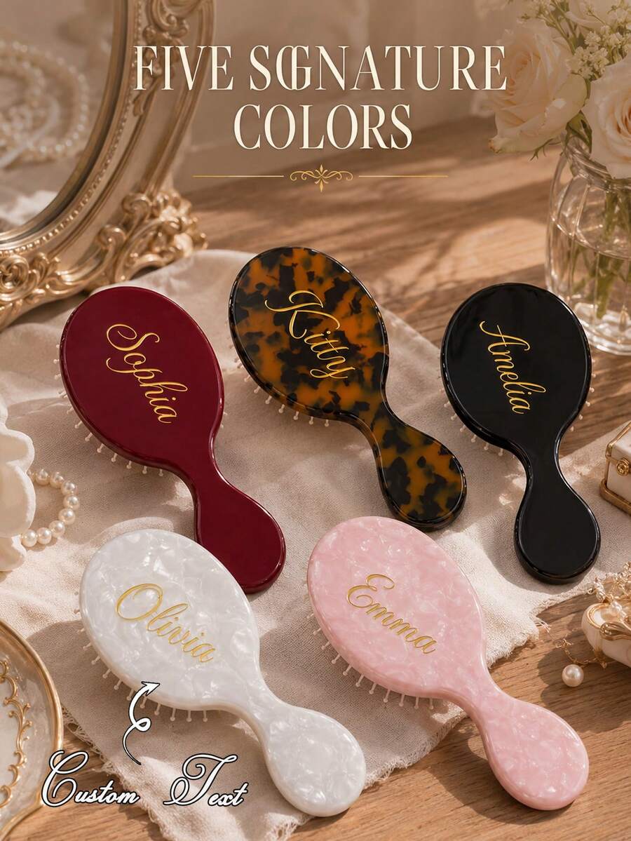 Personalized Engraved Comb, Customized Pocket Comb, Mini Engraved Hairbrush, Name Hairbrush, Bridesmaid Gift, Mini Hair Comb, Gift For Mom, Gift For Her