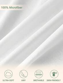 1件超柔軟透氣純色床單，宿舍床上用品，床墊套，返校季適用，適合所有床尺寸－單人床、雙人床、加大雙人床、特大雙人床，四季通用，多色可選 - 白色 - 查看 6