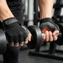 Breathable Half Finger Sports Gloves, Non Slip Shock-Absorbing Palm Pads, Adjustable Wrist Strap Gloves For Cycling Gym Workout Climbing Outdoor - Multicolor - View 9