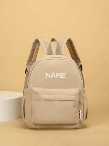 1pc Mini Personalized Back To School Casual Versatile Backpack, Zipper Closure Nylon Material, Adjustable Shoulder Straps, Hand-Carry, Suitable For School, Shopping, Daily Outings, Outdoor Travel. Birthday Gift. - Small Size Fengmai - View 13