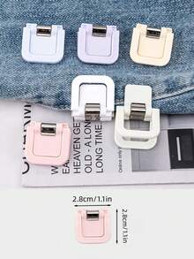 5/10 piezas Mini Clips Multifunción, Diseño de Pie y Colgante, Clips Antideslizantes para Pantalones, Clips Ajustables para Encuadernación de Papel, Adecuados para Ropa y Oficina - acortar - Ver 4