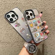 Skeletons Lovely Cartoon Painted Picture Laser Phone Case For Iphone 17 Pro Max 16 15 14 Pro Max Plus 12 11 13 Pro Max Mini Case - CH-Black KLTY 3 - 查看 6