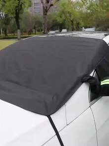 1pc Magnetic Windshield Cover With Reflective Strip - All-Season Use, Protects Against Snow, Frost, Rain, Fallen Leaves, Bird Droppings And Tree Pollen - Scratch-Resistant, Easy Installation, Suitable For SUV, Truck, Van, Car (Essential For Spring And Winter) - A - View 5