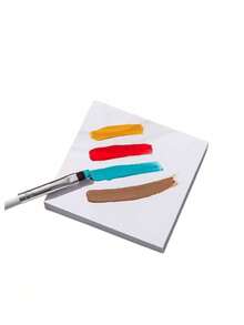 美甲工具 可撕除防水膠 彩色調色盤 一次性繪畫調色紙 50張/本 - 白色 - 查看 5