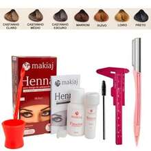 Henna Makiaj para Sobrancelhas + Paquímetro e Acessórios | Várias tonalidades disponíveis - CASTANHO MÉDIO - Visão 10
