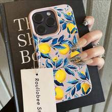 Full Screen Blue Leaf Lemon Lychee Pattern Phone Case For IPhone 17 16 15 14 13 12 11 Pro Max Plus Air 17E 16E XS Max X XR Cover - 5 - 查看 10
