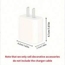 3入組充電器保護套，適用於Apple設備，字母波浪設計，M極簡字母設計，保護殼兼容18W/20W快速充電適配器，防刮配件，送給朋友的禮物，生日禮物 - S-花卉款 - 查看 5