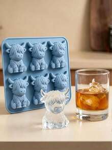 3D Cute Cow Shaped Silicone Tray, Suitable For Whiskey Cocktails And Baking, Also For Easter And Holiday Decor - Multicolor - View 16