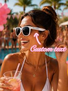 1/10/20PCS Personalized Party Glasses, Custom Name Wedding Glasses, Bride & Bridesmaid Gift, Bachelorette Party Favor, Photo Booth Props - Multicolor - View 2