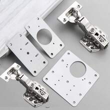 Reinforced Hinge Repair Kit, Cabinet Door Hinge Repair Plate Set, Stainless Steel Furniture Fixing Plate, Wardrobe Door Hinge Side Plate Damage Repair Patch Accessory Pack, Cabinet Door Repair Plate Hinge Fixing Plate Installation Piece Tool Furniture Hinge Hole Repair Gadget - Boxed - View 9