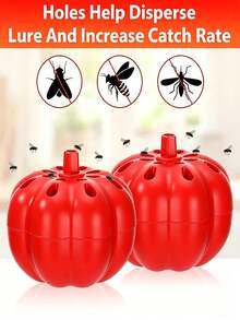 1 buah Perangkap Lalat Buah yang Dapat Digunakan Kembali, Cocok untuk Meja Dapur Rumah dan Kebun Buah di Luar Ruangan, Pengendalian Hama yang Efektif, Alat Pengendalian Hama Praktis, Dekorasi Halloween, Dekorasi Musim Gugur - Satu ukuran cocok untuk semua. - View 3