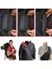 PU Leather Car Seat Belt Cover With Quilted Design, Enhance Safety And Comfort - A - View 5