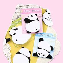 1 Pack 30 Sheets Creative Cartoon Cute Panda Design Sticky Notes, Removable Memo Pad, Suitable For Office And School Supplies, Cute Animal Stationery - one-size - View 3
