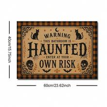 1 pieza Póster de lienzo con marco/sin marco con cita divertida de baño embrujado, estilo vintage, gótico, Halloween, Dark Academia, Cottagecore, impresión de arte de pared, decoración de temporada espeluznante de otoño, pintura para baño, inodoro, dormitorio, decoración del hogar moderno - A - Ver 10