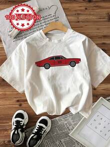 Retro Style Daily T-Shirt For Ladies Crew Neck Short Sleeve Light Beige Classic Racing Car Number 89 Graphic Summer Casual Top Fast Local Delivery - 白色 - 查看 8